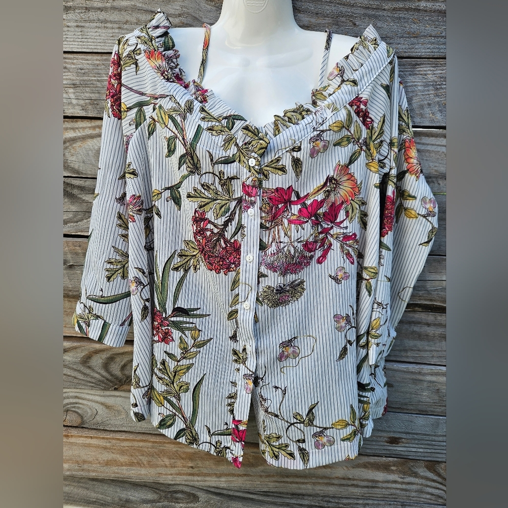 Entro Cold Shoulder Blouse - Picture 1 of 10